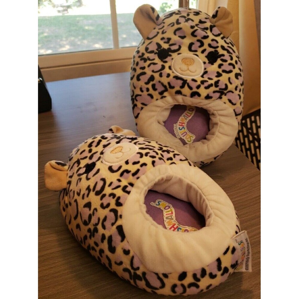 Squishmallows Slippers - Ashlyn The Purple Cheetah Girls Size 2-3